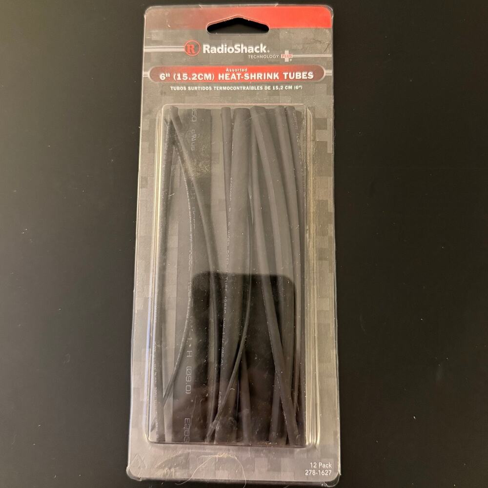 RadioShack 6" Assorted Heat-Shrink Tubes Electrical Wire Insulation Sleeving